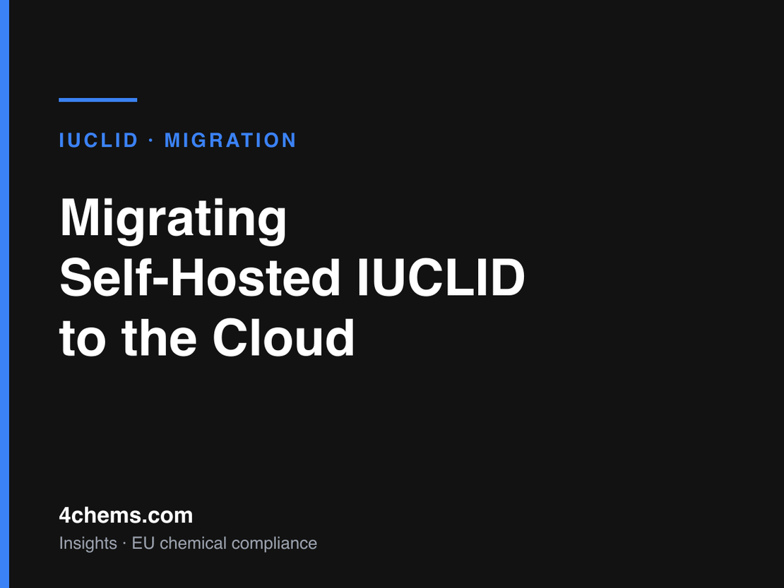 Migrating Self-Hosted IUCLID to the Cloud: A Step-by-Step Guide